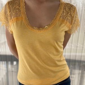 Yellow Lace Blouse